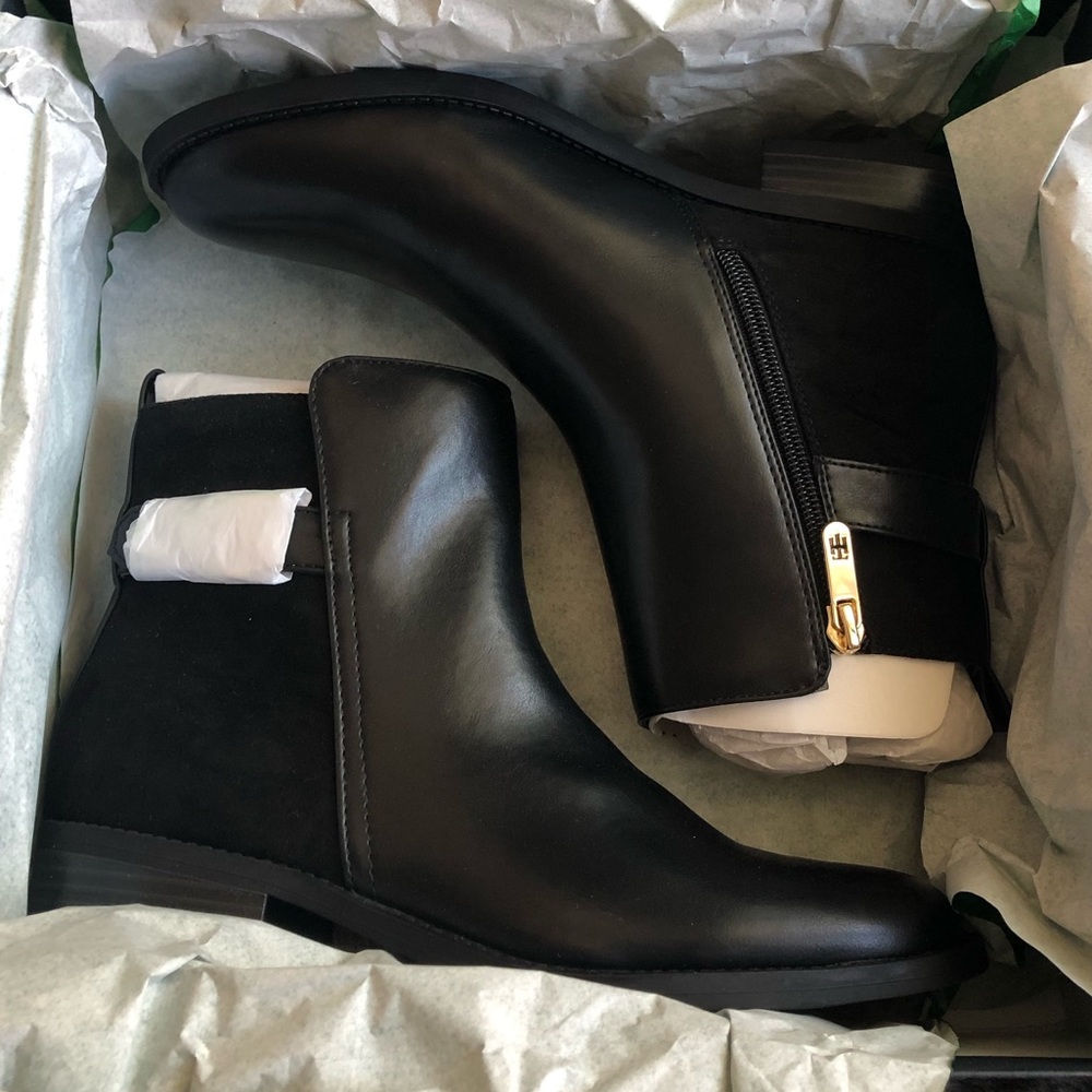Tommy Hilfiger Black Patent Leather Boots